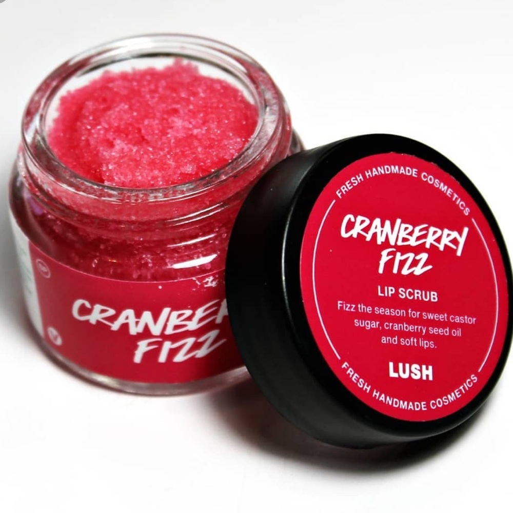 🌟4xHP🌟CRANBERRY FIZZ Lush DISCONTINUED RARE lip Scrub NWT